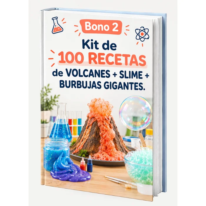 Portada del Bono 2: Kit de 100 Recetas de Volcanes, Slime y Burbujas Gigantes